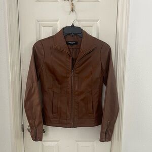 Kenneth Cole Brown Leather Jacket